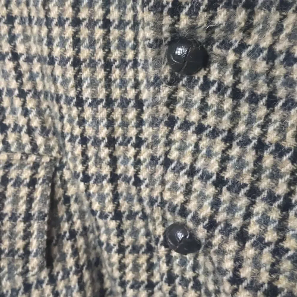 Vintage Scottish Harris Tweed 100% Wool Macy's Blazer Suit Green Brown Plaid Jac